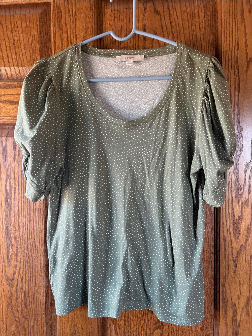Loft Dotted Green Top